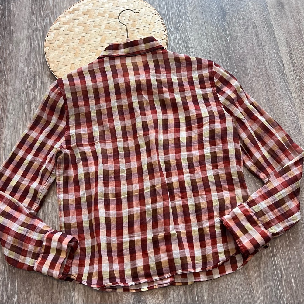 Miu miu plaid button down‎ shirt - Picture 6 of 11